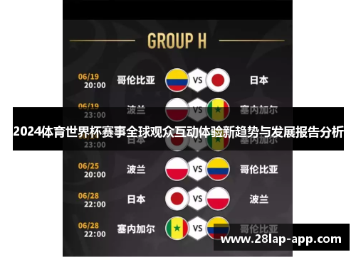 2024体育世界杯赛事全球观众互动体验新趋势与发展报告分析